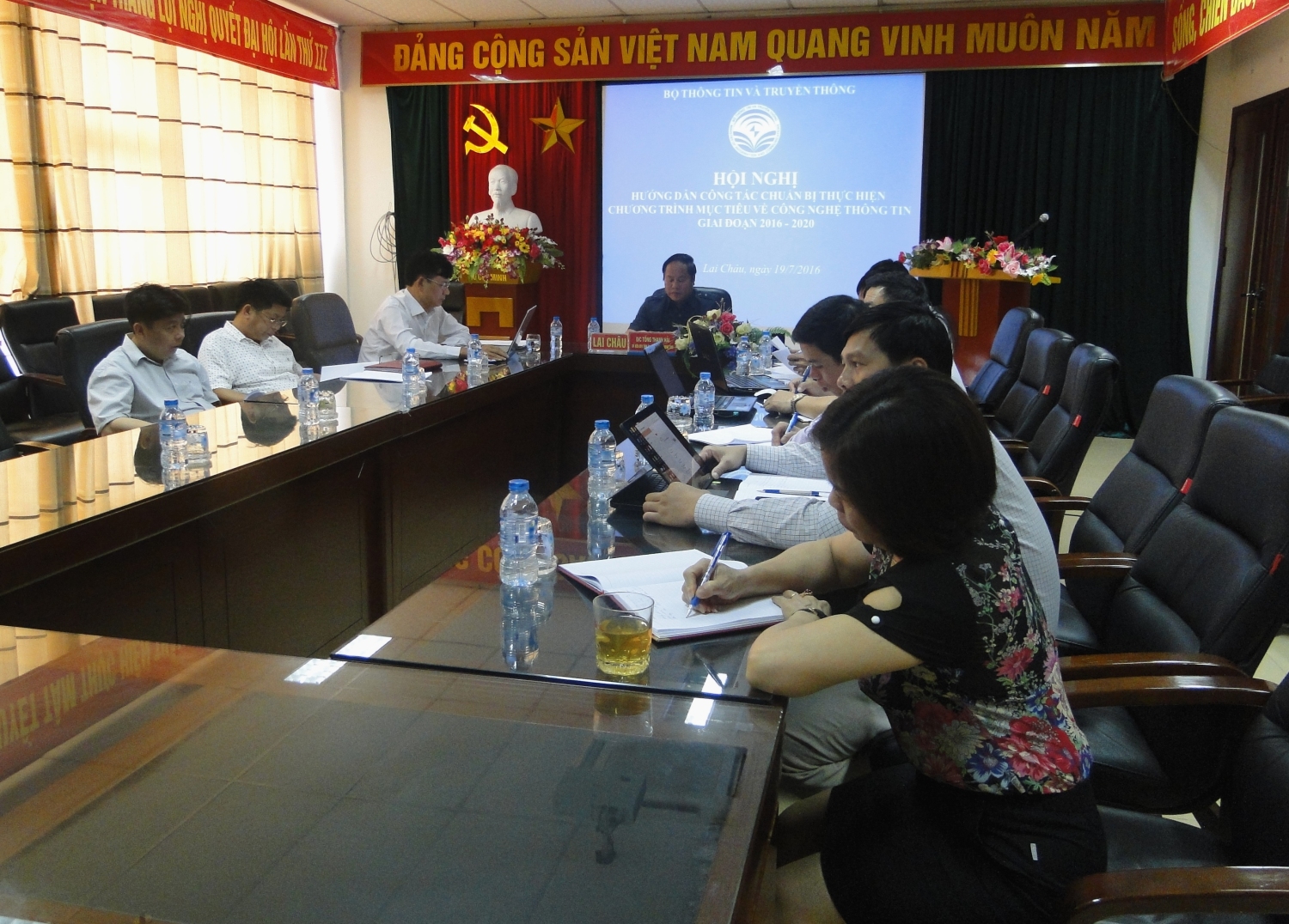 Các đại biểu dự Hội nghị tại điểm cầu Lai Châu