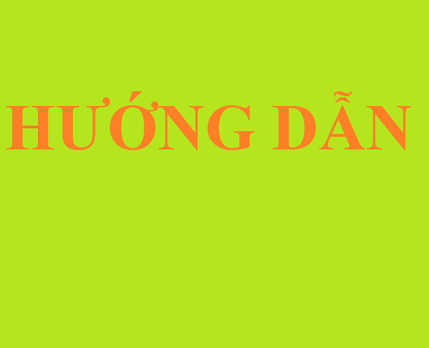 HƯỚNG DẪN
