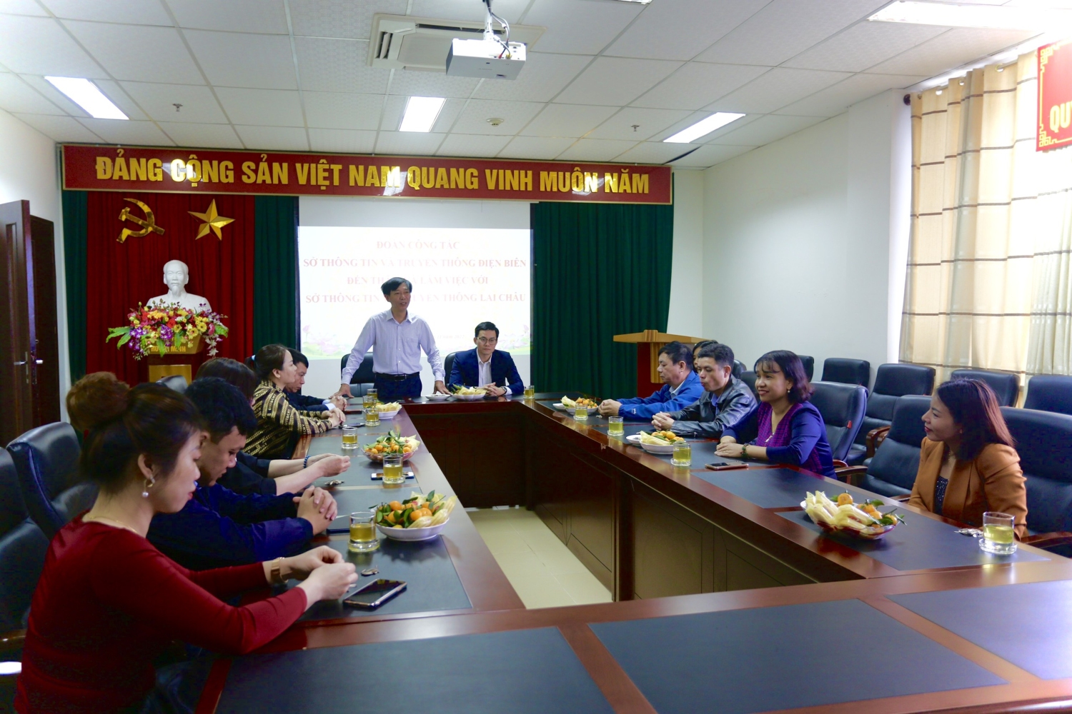 Sở Thông tin và Truyền thông Điện Biên thăm và làm việc với Sở Thông tin và Truyền thông Lai Châu