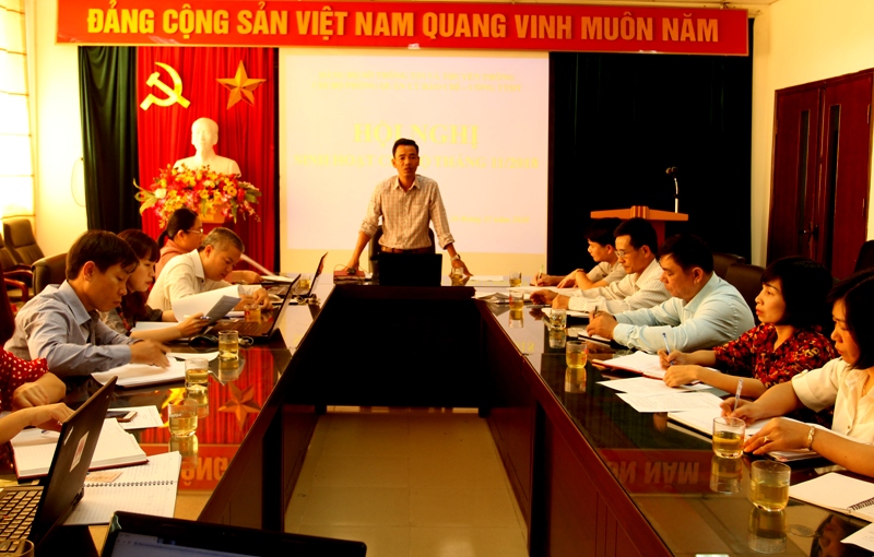 Đ/c Nguyễn Minh Hiệu, Phó Bí thư Đảng bộ Sở - Bí thư Chi bộ Phòng Quản lý Báo chí – Cổng Thông tin điện tử phát biểu chỉ đạo tại Hội nghị