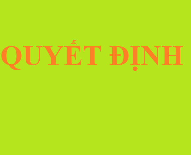 QUYẾT ĐỊNH