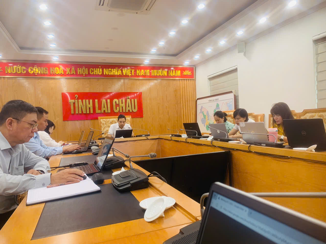Lai Châu Tập huấn trực tuyến về sử dụng các hệ thống thông tin cho cán bộ cấp xã đáp ứng mô hình chính quyền địa phương 02 cấp