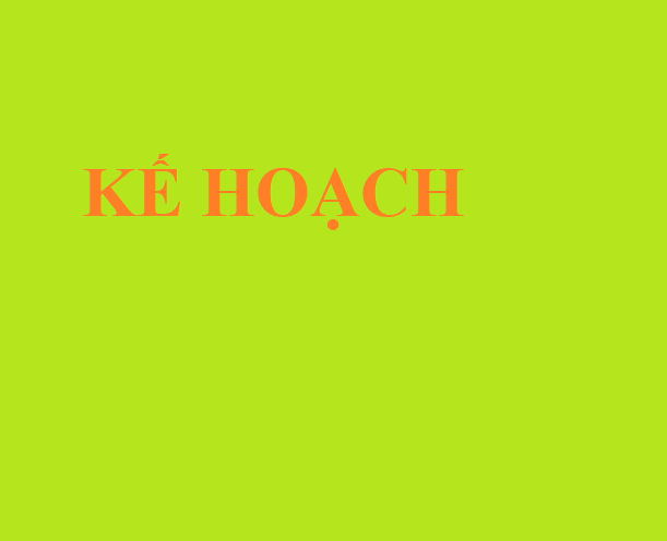 Kế hoạch